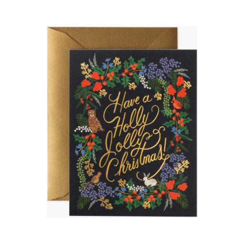 Rifle Paper Co. Greeting Card - Holly Jolly Christmas