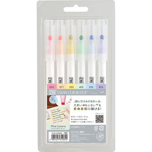 Kuretake ZIG Clean Color Dot Single - Mild Color Set