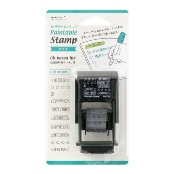 Midori Paintable Rotating Stamp - List